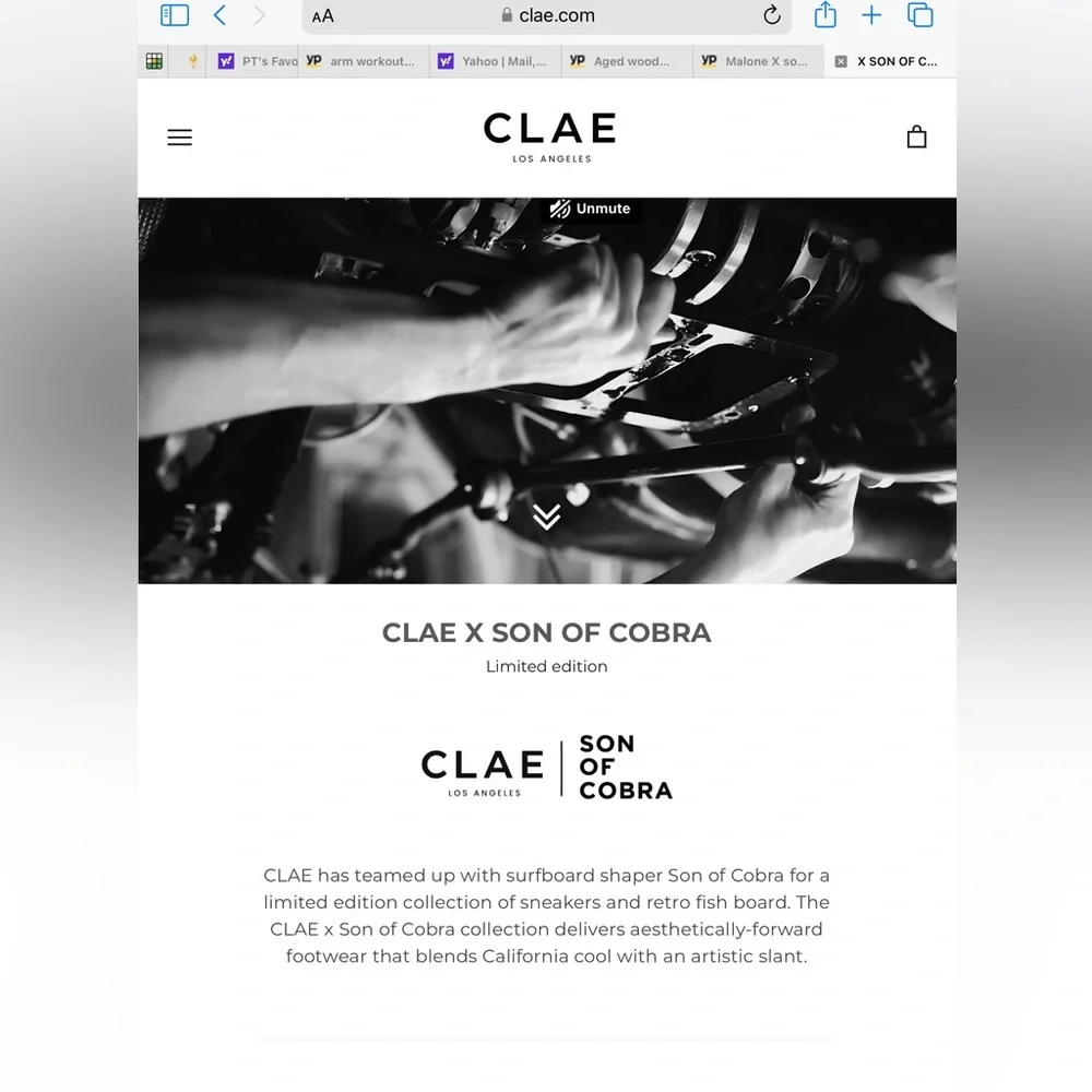 CLAE MALONE - SON OF COBRA X MARBLE-INSPIRED SNEAKER COLLAB, Size 7 - Picture 2 of 11